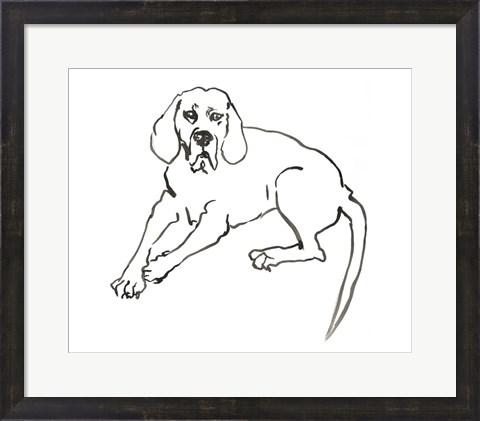 Framed Dog III Print
