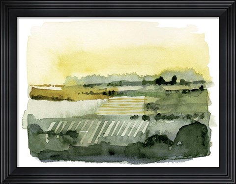 Framed Blotted Landscape I Print