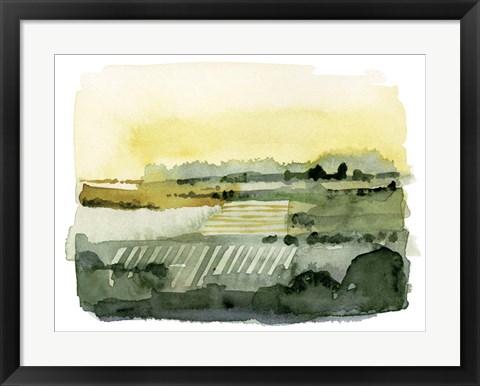 Framed Blotted Landscape I Print