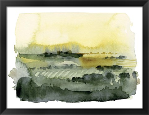 Framed Blotted Landscape II Print