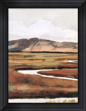 Framed Mountain Field I Print