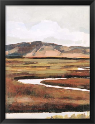 Framed Mountain Field I Print