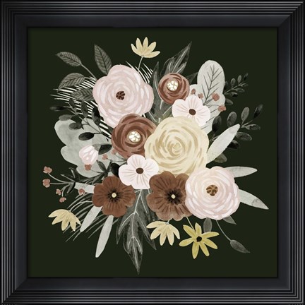 Framed Earthy Bouquet I Print