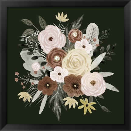 Framed Earthy Bouquet I Print