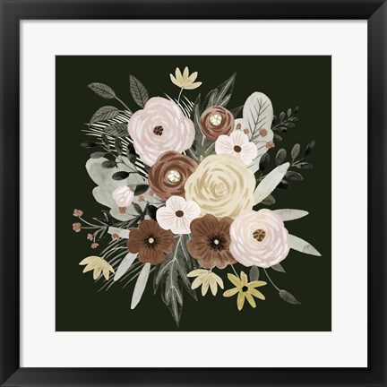 Framed Earthy Bouquet I Print