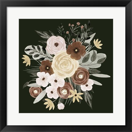 Framed Earthy Bouquet II Print