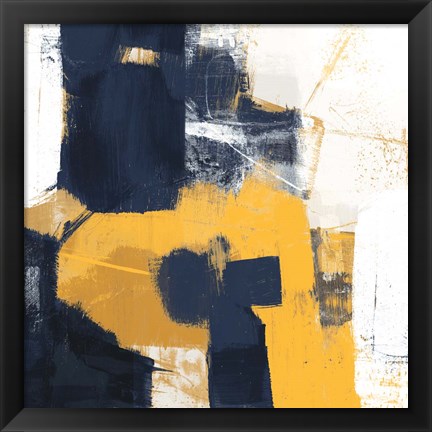 Framed Navy &amp; Gold II Print