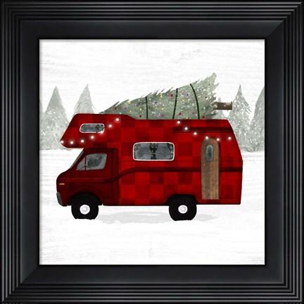 Framed Yuletide Camper II Print