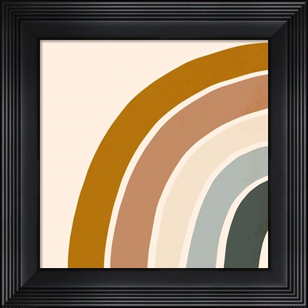 Framed Retro Rainbow I Print