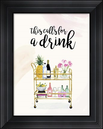 Framed Happy Hour at Home II Print
