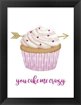 Framed Valentine&#39;s Cupcake I Print