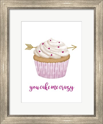 Framed Valentine&#39;s Cupcake I Print