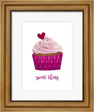 Framed Valentine&#39;s Cupcake II Print