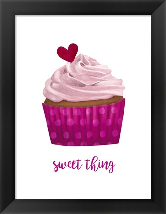 Framed Valentine&#39;s Cupcake II Print