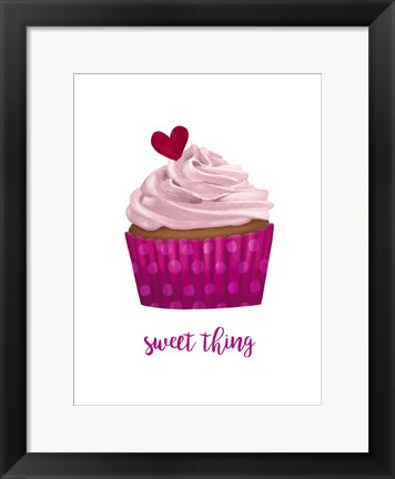 Framed Valentine&#39;s Cupcake II Print