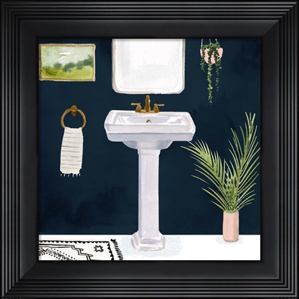 Framed Boho Bath Sinks I Print