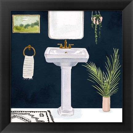 Framed Boho Bath Sinks I Print