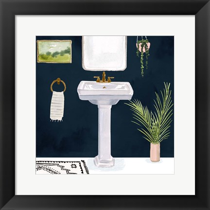 Framed Boho Bath Sinks I Print