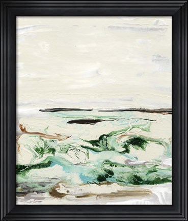Framed Mint &amp; Aqua Horizon II Print