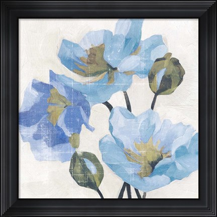 Framed Azure Peony II Print