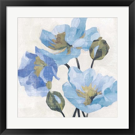 Framed Azure Peony II Print