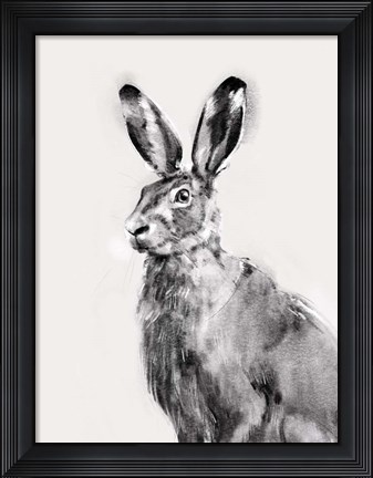 Framed Wild Hare I Print