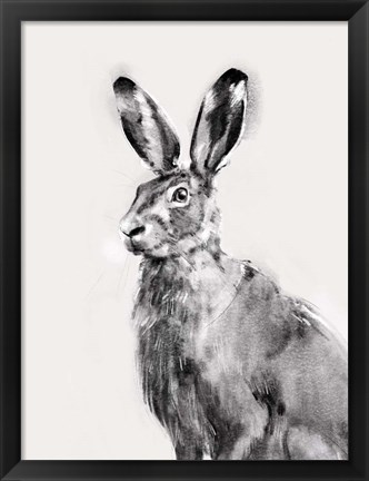 Framed Wild Hare I Print