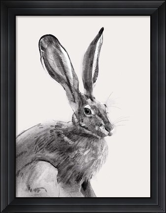 Framed Wild Hare II Print