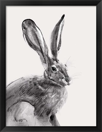 Framed Wild Hare II Print