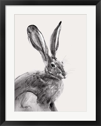 Framed Wild Hare II Print