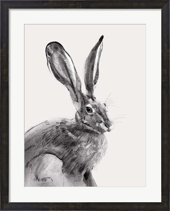 Framed Wild Hare II Print