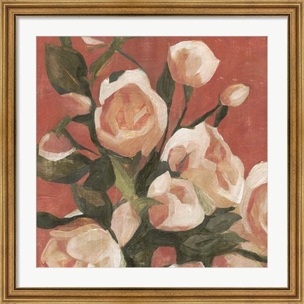 Framed Rose Tangle I Print