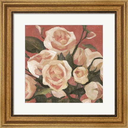 Framed Rose Tangle II Print
