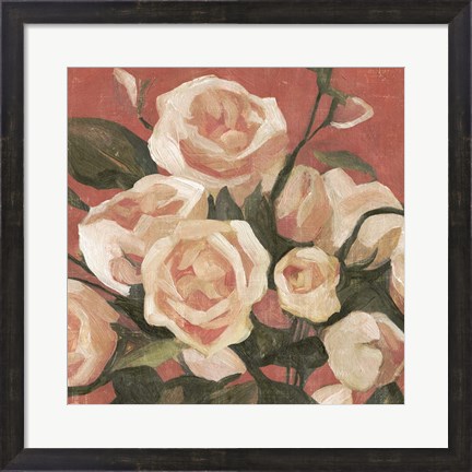 Framed Rose Tangle II Print