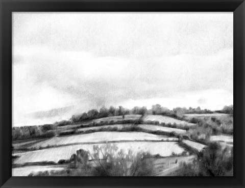 Framed Rolling Landscape Sketch II Print