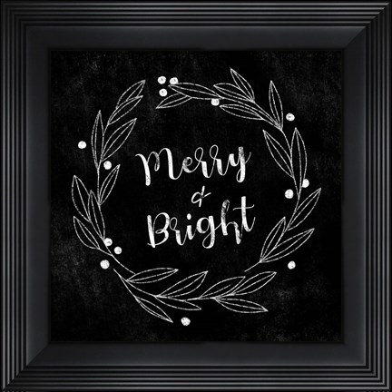 Framed Modern Gingham Christmas I Print