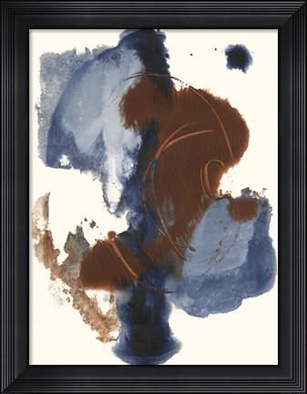 Framed Denim &amp; Rust I Print