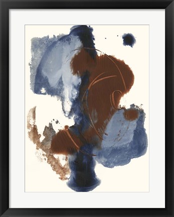 Framed Denim &amp; Rust I Print
