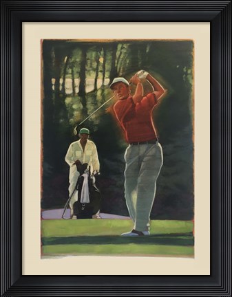 Framed Golfer Print