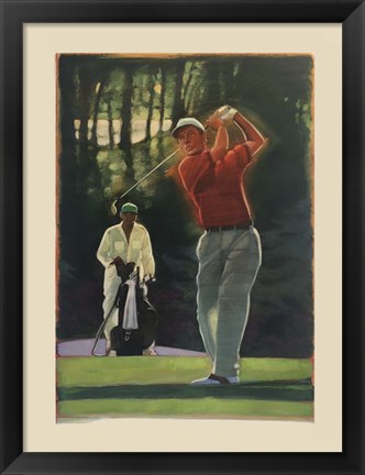 Framed Golfer Print