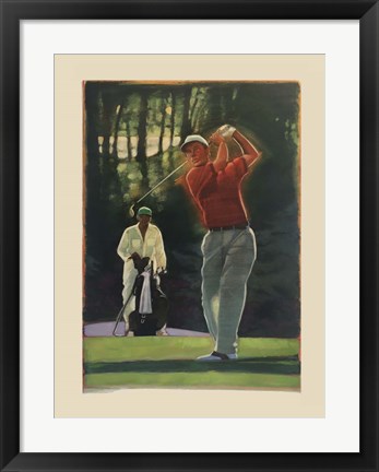 Framed Golfer Print