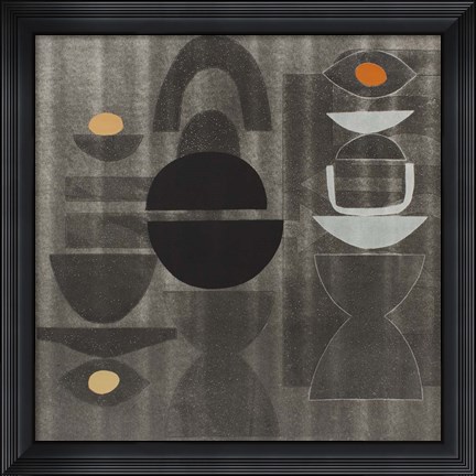 Framed Seeing Monotype Print