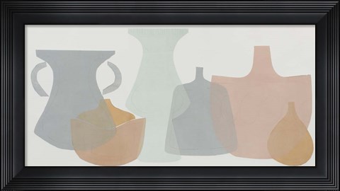 Framed Soft Pottery Shapes I Print