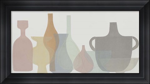 Framed Soft Pottery Shapes II Print