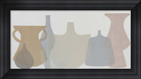 Framed Soft Pottery Shapes III Print
