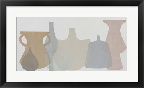 Framed Soft Pottery Shapes III Print