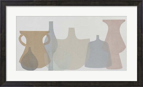 Framed Soft Pottery Shapes III Print