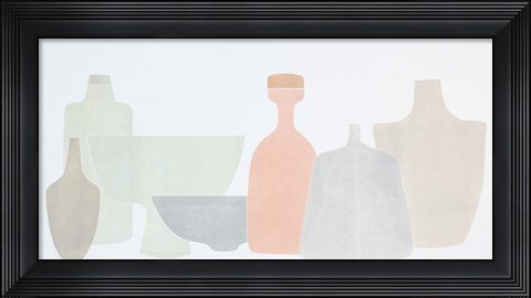 Framed Sweet Pottery Shapes I Print