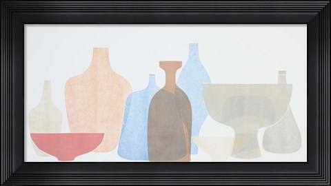 Framed Sweet Pottery Shapes II Print