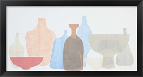 Framed Sweet Pottery Shapes II Print